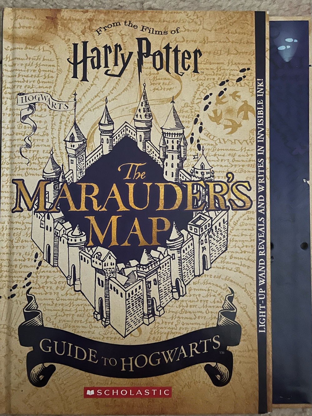 Scholastic Black & Gold Marauder's Map Contents Page